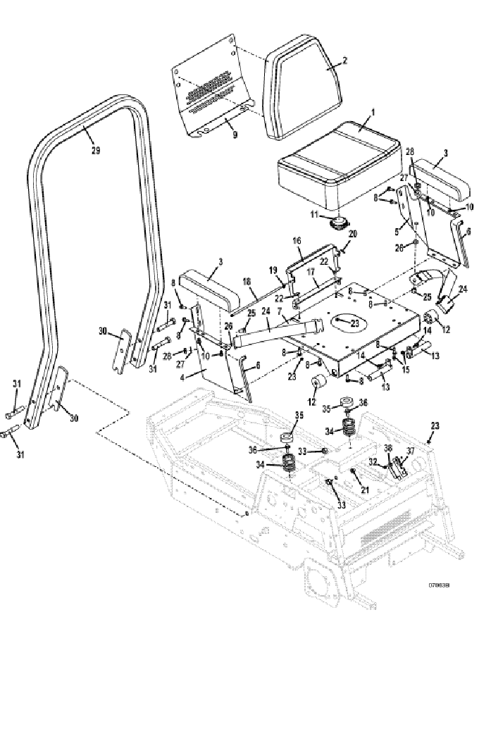 ROPS and Seat Assembly