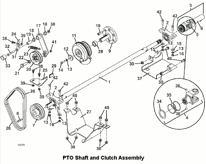PTO Shaft Clutch and Assembly