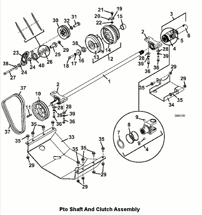 PTO Shaft and Clutch Assembly