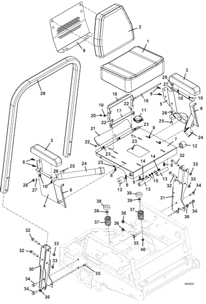 ROPS and Seat Assembly