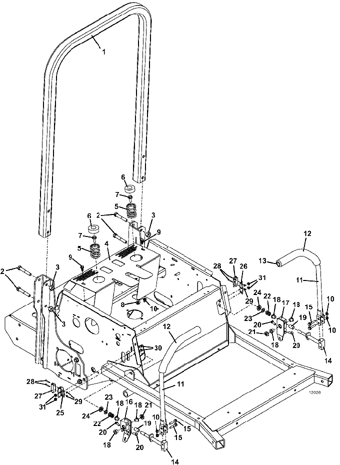 rops and steering assembly