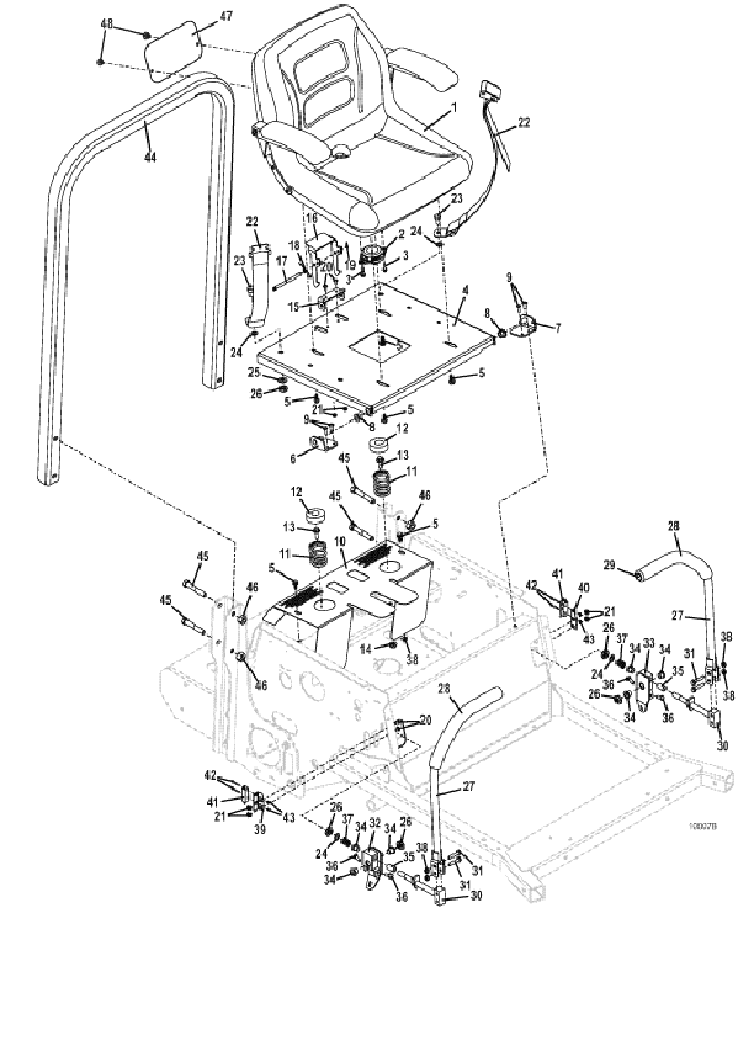 seat and steering assembly