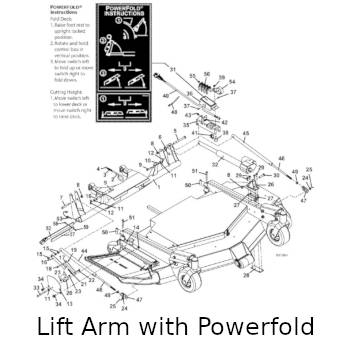 Lift Arm with Powerfold Assembly