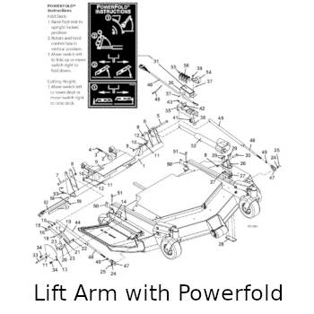 Lift Arm with Powerfold Assembly