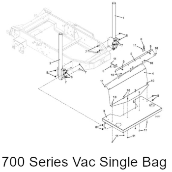 700 series vac single bag mount kit