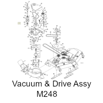 Vacuum and Drive Assembly for Deck M248