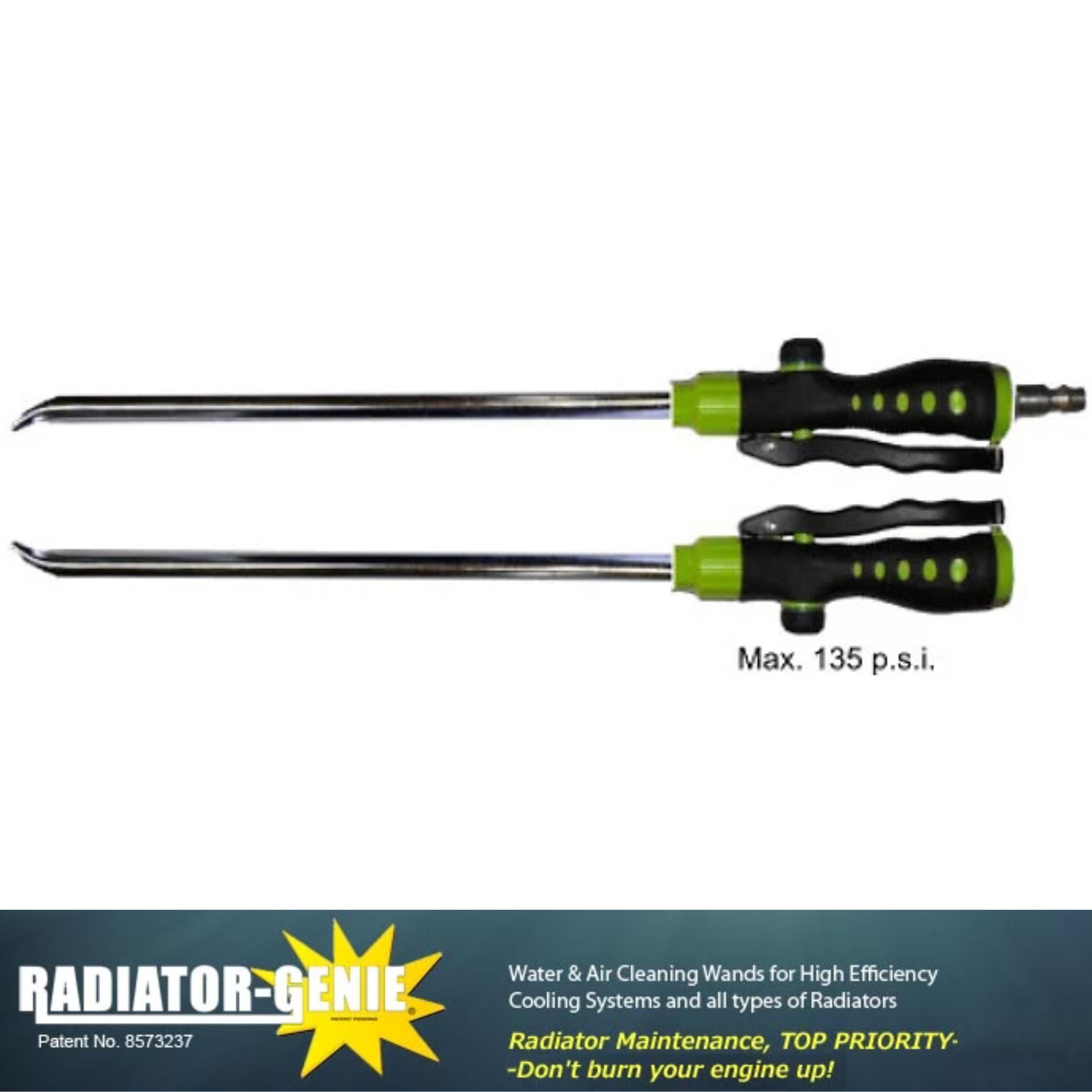 RADIATOR GENIE™ Radiator Clean-Out Wands • Water / Air