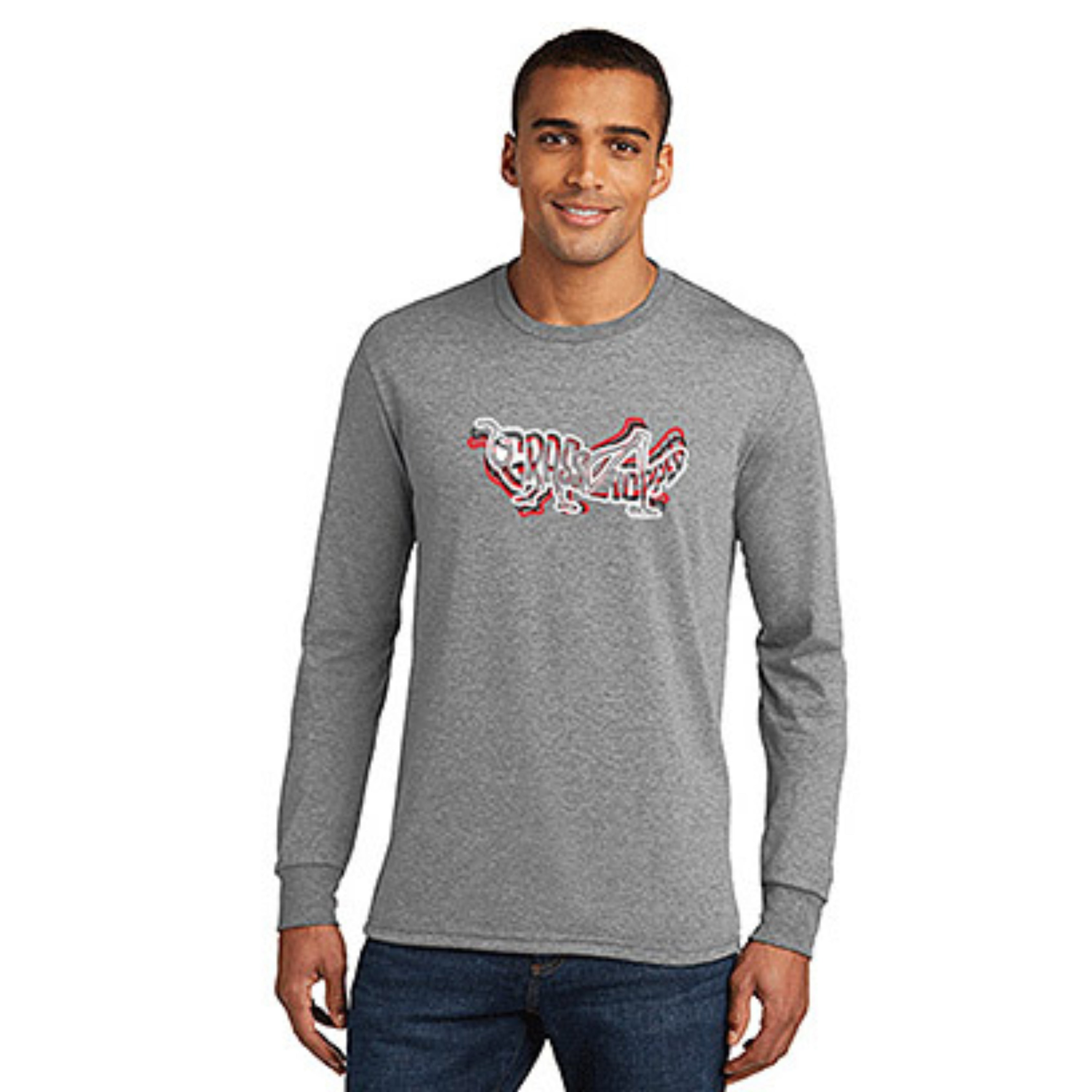 MEN'S LONG SLEEVES With TRI-COLOR LOGO DESIGN