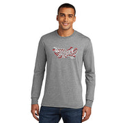MEN'S LONG SLEEVES With TRI-COLOR LOGO DESIGN