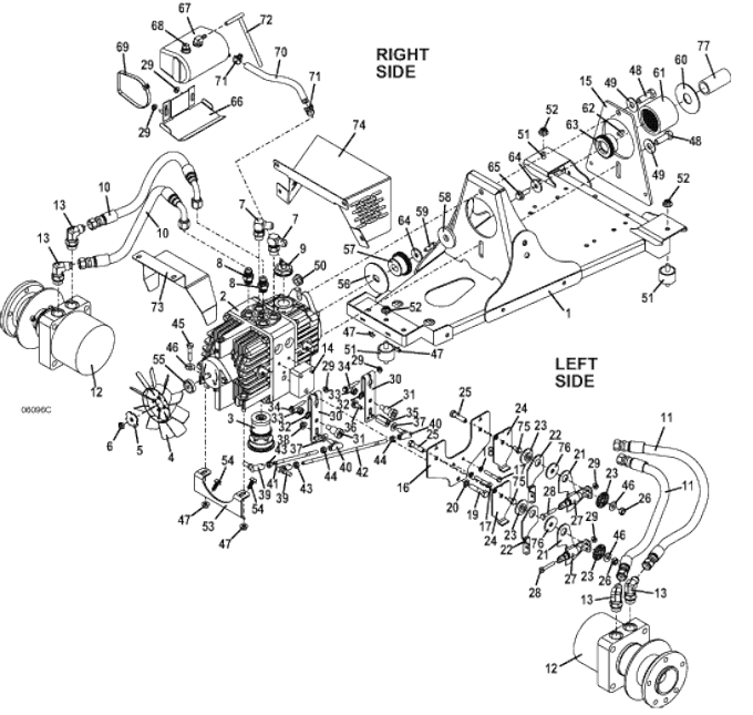 Drive Assembly Diagram SN 6063845 and Above