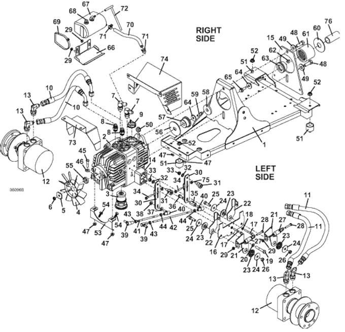 Drive Assembly Diagram SN 6063844 and Below