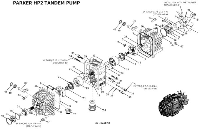 HP2 Tandem Pump Assembly