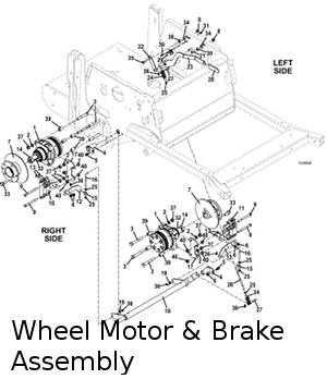 wheel motor and brake assembly