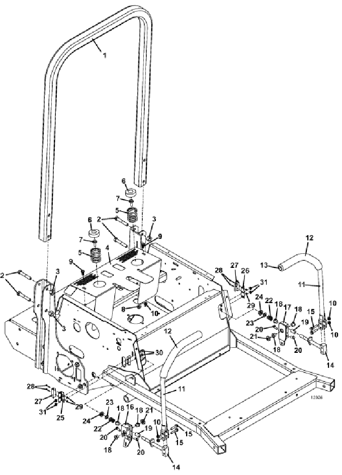 rops and steering assembly