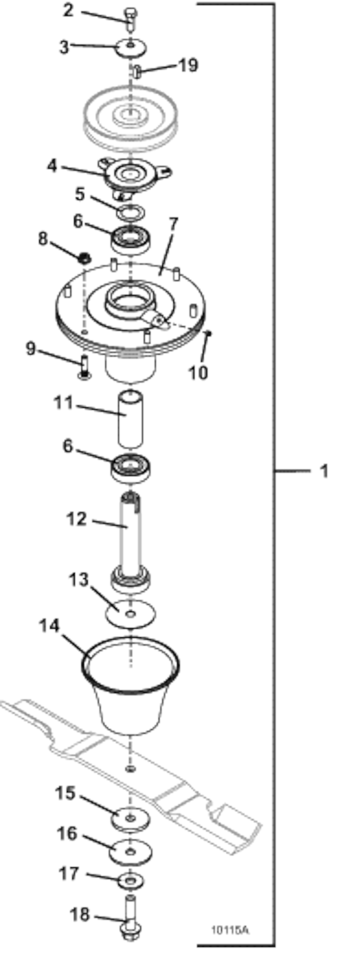 Blade Spindle Assembly Diagram