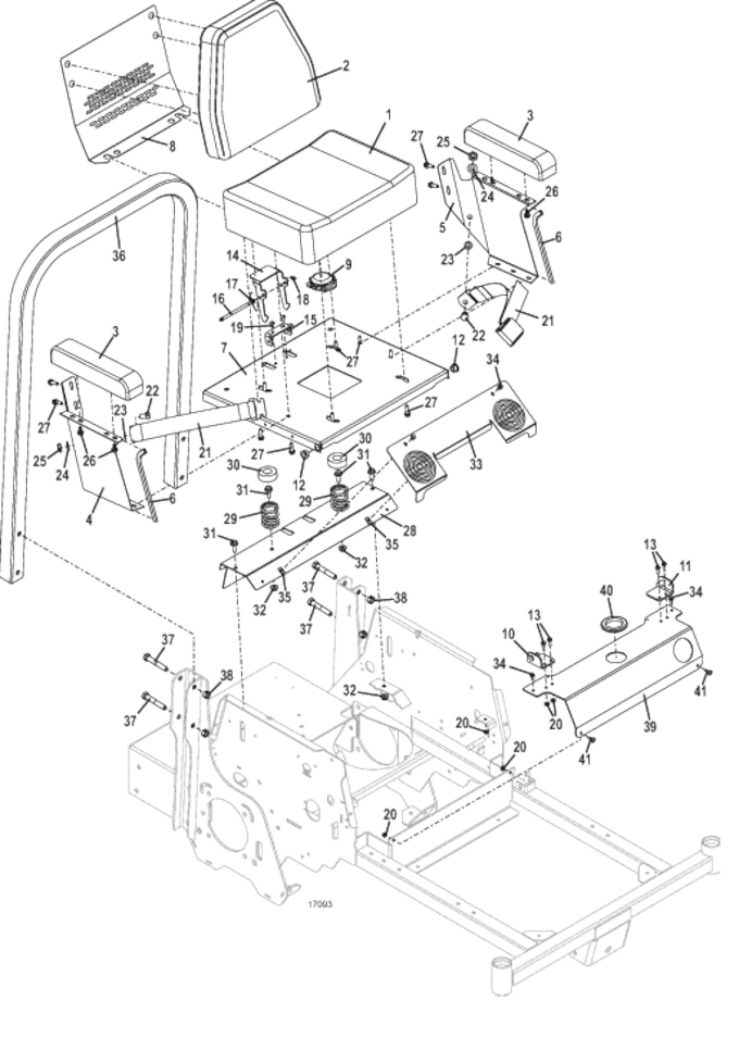 ROPS and Seat Assembly Diagram
