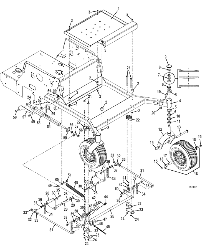 Deck Carrier Linkage Assembly Diagram