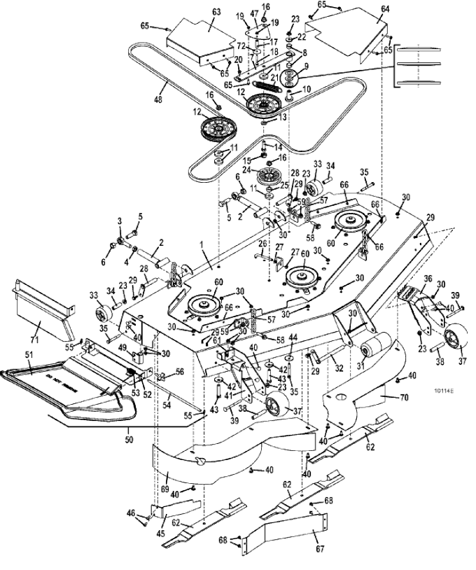 61 Inch Deck Assembly Diagram